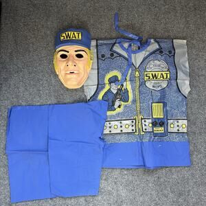 Vintage 1970s Ben Cooper SWAT Police Halloween Costume & Mask Collectible Rare